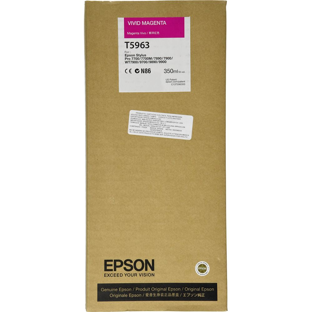 Magenta Tintepatrone T5963 für Epson Stylus Pro Drucker, 350 ml.