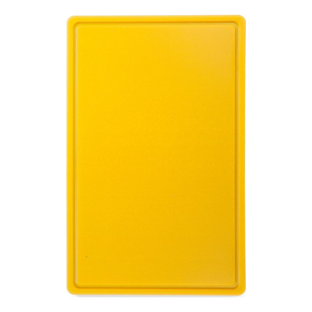 Un cartellino rettangolare giallo con angoli arrotondati su sfondo bianco.