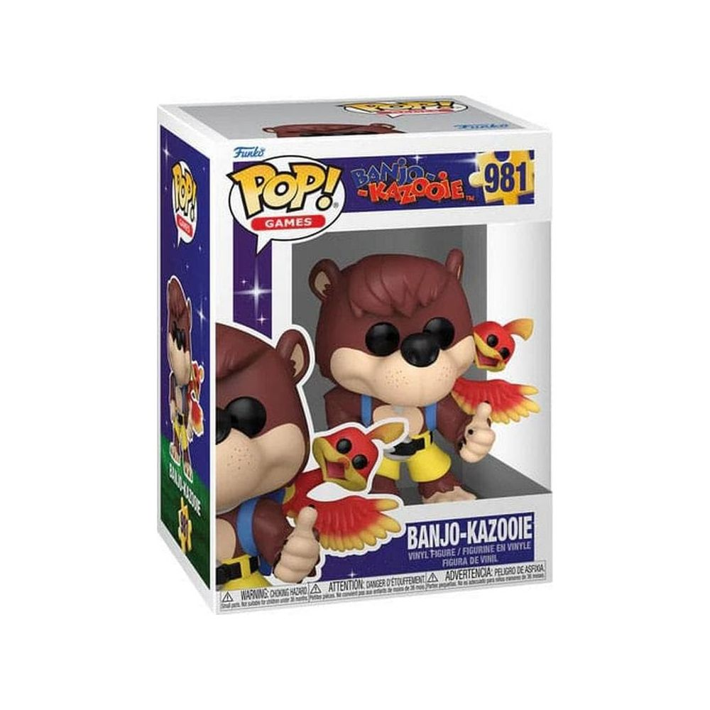 Figurka winylowa Funko Pop! Banjo-Kazooie przedstawiająca Banjo i Kazooie.