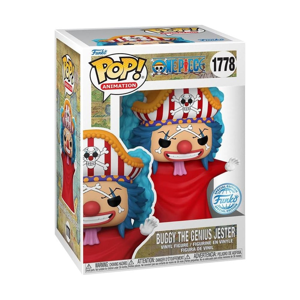 Figurka Funko Pop! winylowa Buggy Genialny Błazen z One Piece, nr 1778.