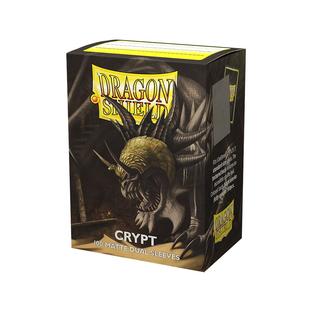 Dragon Shield Kartenspielhülle mit Drachenmotiv, schwarzer Hintergrund.