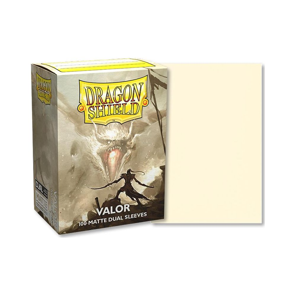 Un paquete de fundas para cartas Dragon Shield "Valor" con motivo de dragón.
