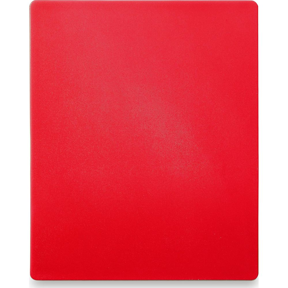 Un tagliere rosso con superficie testurizzata.