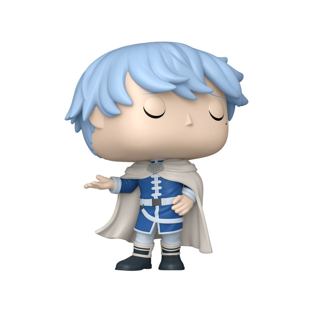 Figurka Funko Pop z jasnoniebieskimi włosami, niebieskim mundurkiem, białym płaszczem i butami.