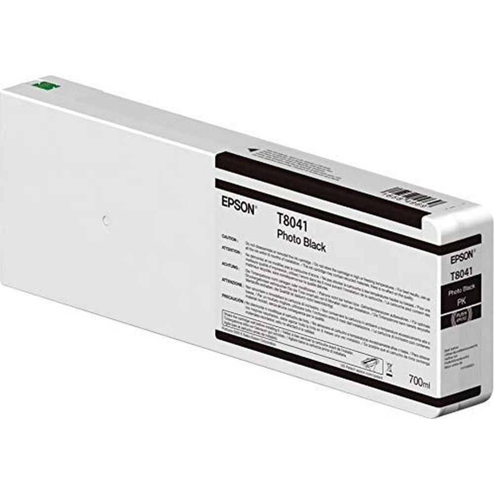 Biały tusz fotograficzny Epson T8041, 700ml, na białym tle.