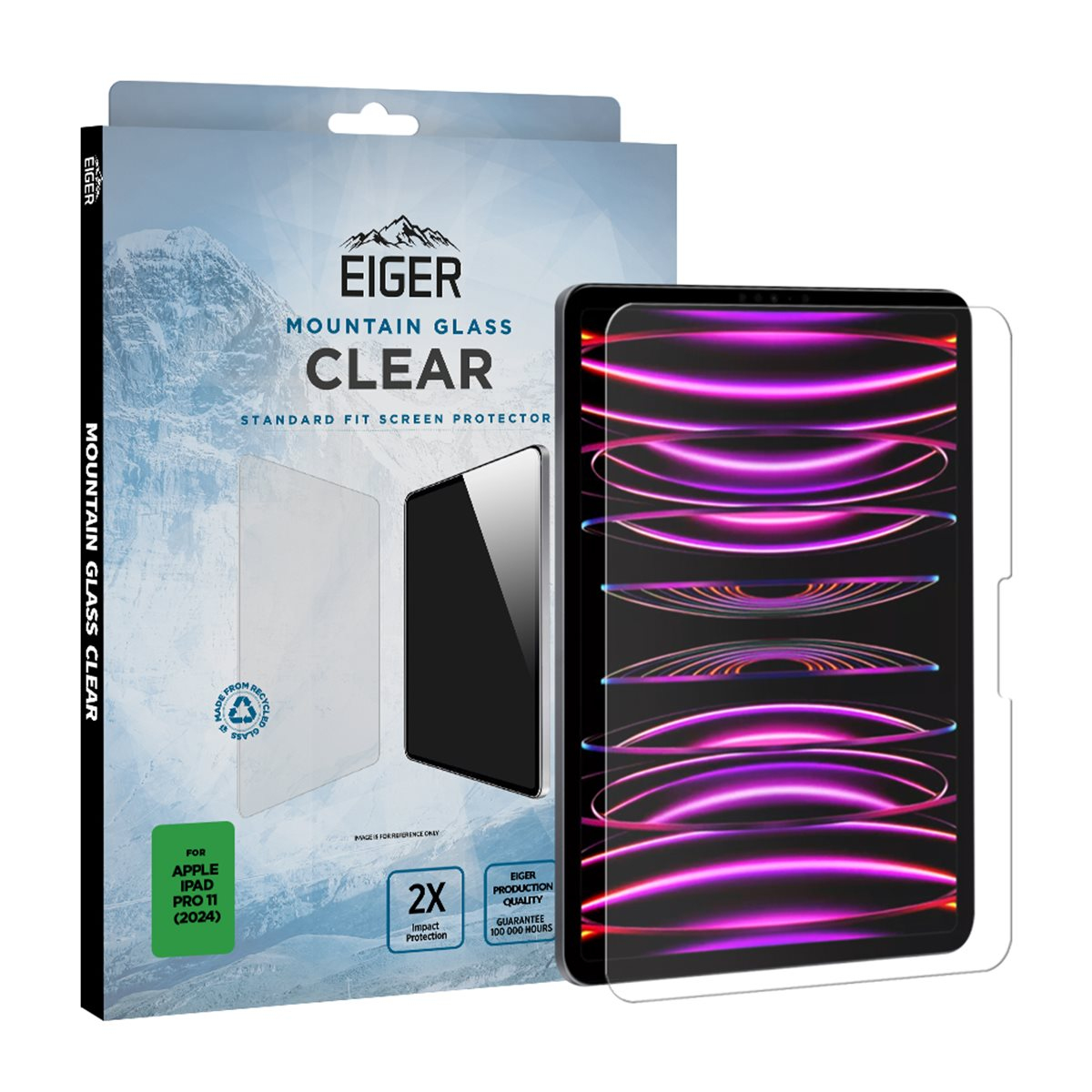 Eiger Mountain Glass Clear screenprotector voor Apple iPad Pro 11 (2024).