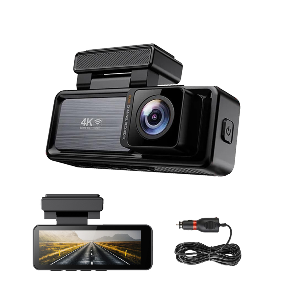 Ein Dual-Kanal-Autorecorder mit 4K-Auflösung und WLAN-Funktion.