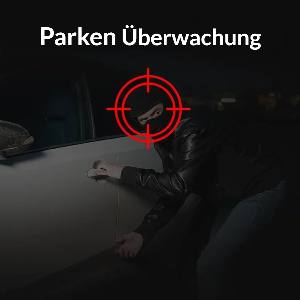 Ein Dieb in Maske versucht nachts ein Auto zu knacken.