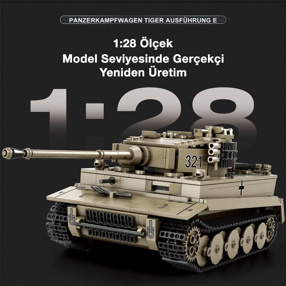その他 TANK CORPS DX REOBRIX World Of Tanks Tiger I Alman Ağır Tankı Building Blocks