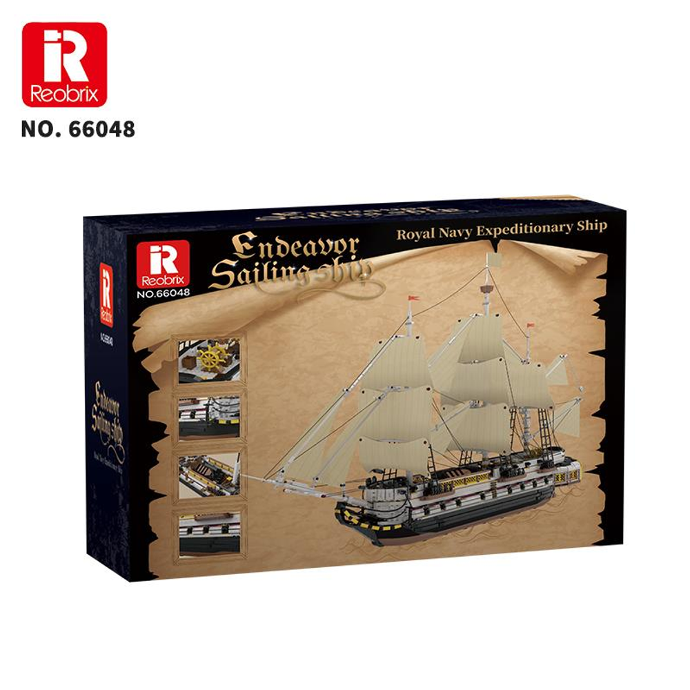 Reobrix Endeavor Yelkenli Gemi Kutusu, No. 66048, Kraliyet Donanması Keşif Gemisi modeli.