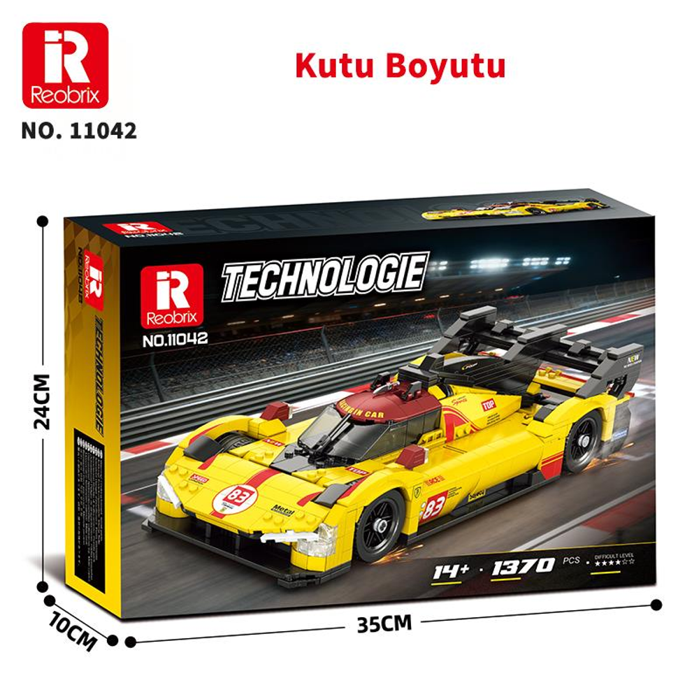 Sarı Reobrix Technologie yarış arabası kutusu, No. 11042.