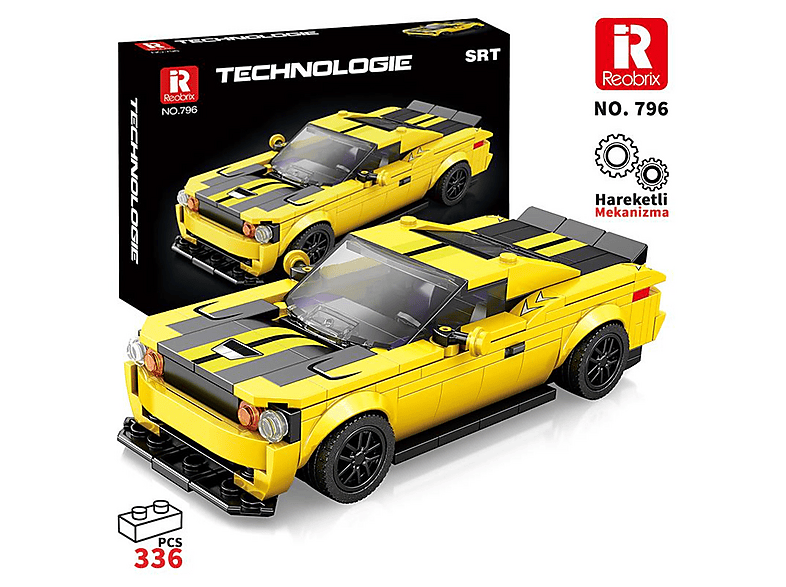 REOBRIX Creator 796 Dodge Srt Hellcat Spor Araba Building Blocks 336 Parça