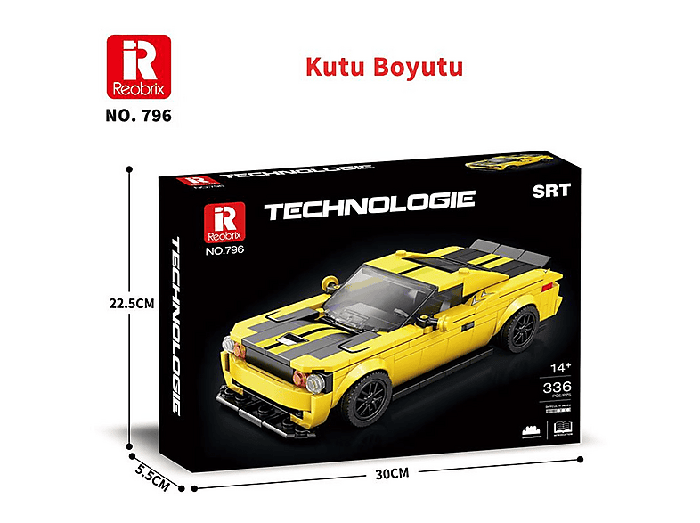 REOBRIX Creator 796 Dodge Srt Hellcat Spor Araba Building Blocks