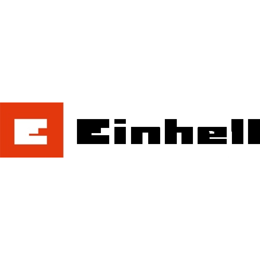 Logo Einhell z czerwonym kwadratem i białą literą E.