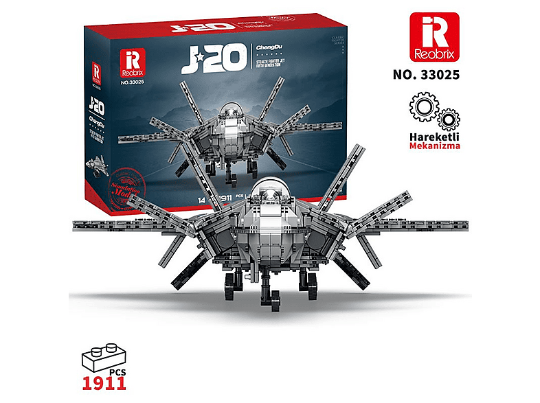 REOBRIX Chengdu J20 Jet Uçak 1911 Parça 33025