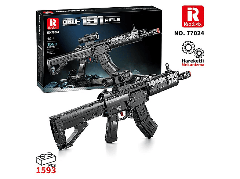 REOBRIX Saldırı Tüfeği QBU191 Building Blocks assault Rifle Qbu191 1593 Parça 77024