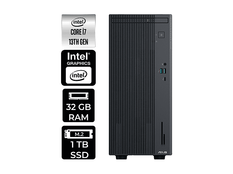 ASUS EC P500MV P500I7136216512B0DP306 PER4 Bellek Intel Core i7-13620H 32 GB RAM 1 TB SSD FreeDOS Masaüstü Bilgisayar