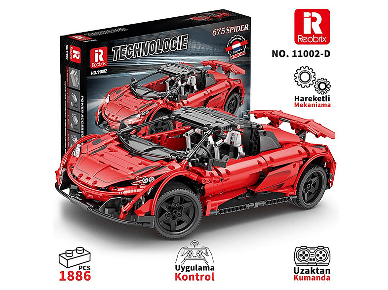 REOBRIX Technic 1/10 Mclaren 675lt Spider Araba Kumanda ve Motorlu