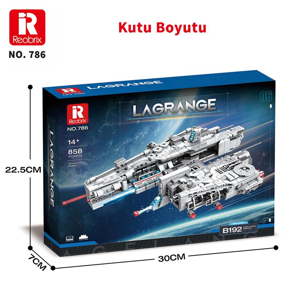Reobrix Lagrange uzay gemisi yapım kiti, No. 786, 858 parça.
