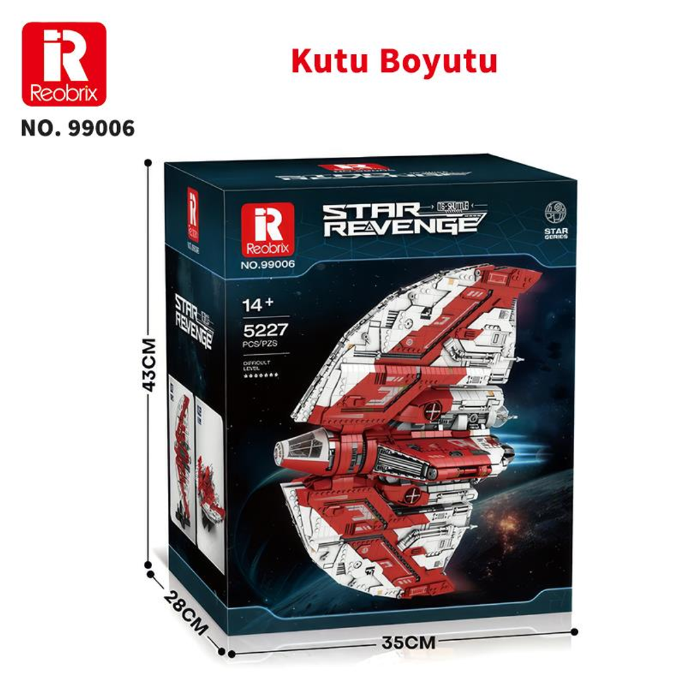 Reobrix Star Revenge yapım kiti kutusu, uzay gemisi tasarımı, 43x35x28cm.
