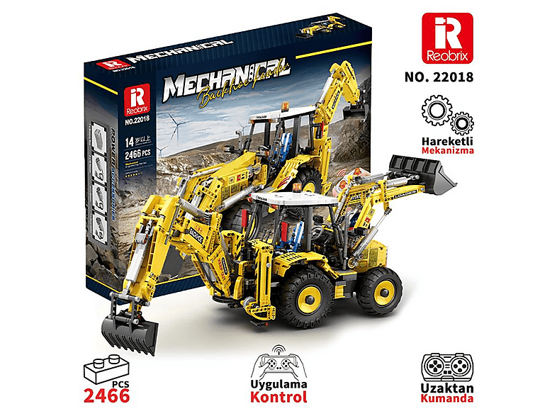 REOBRIX Technic RC Caterpillar Bulldozer Kumandalı Motorlu 2231 Parça 22018