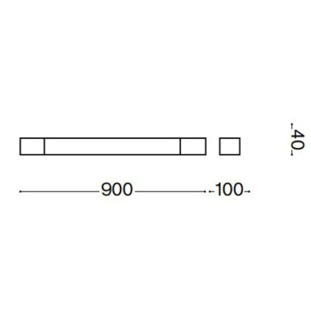 Disegno tecnico con dimensioni 900 e 40.