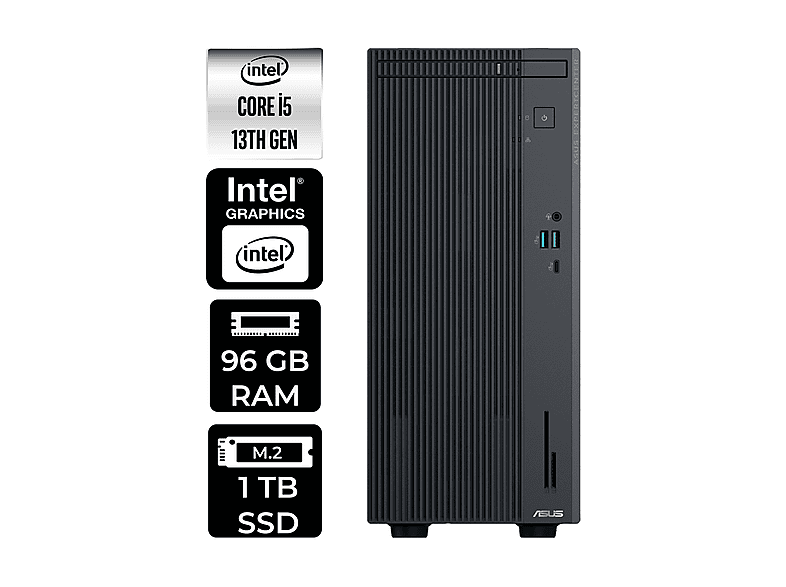 ASUS EC P500MV P500I513428512B0DP318 PER4 Bellek Intel Core i5-13420H 96 GB RAM 1 TB SSD FreeDOS Masaüstü Bilgisayar