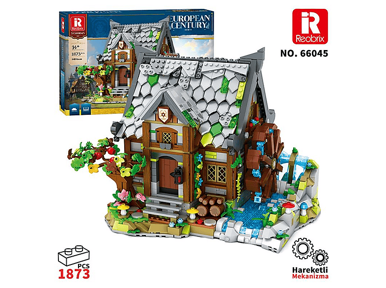 REOBRIX Değirmen Evi Building Blocks europen Century Mill House 1873 Parça 66045