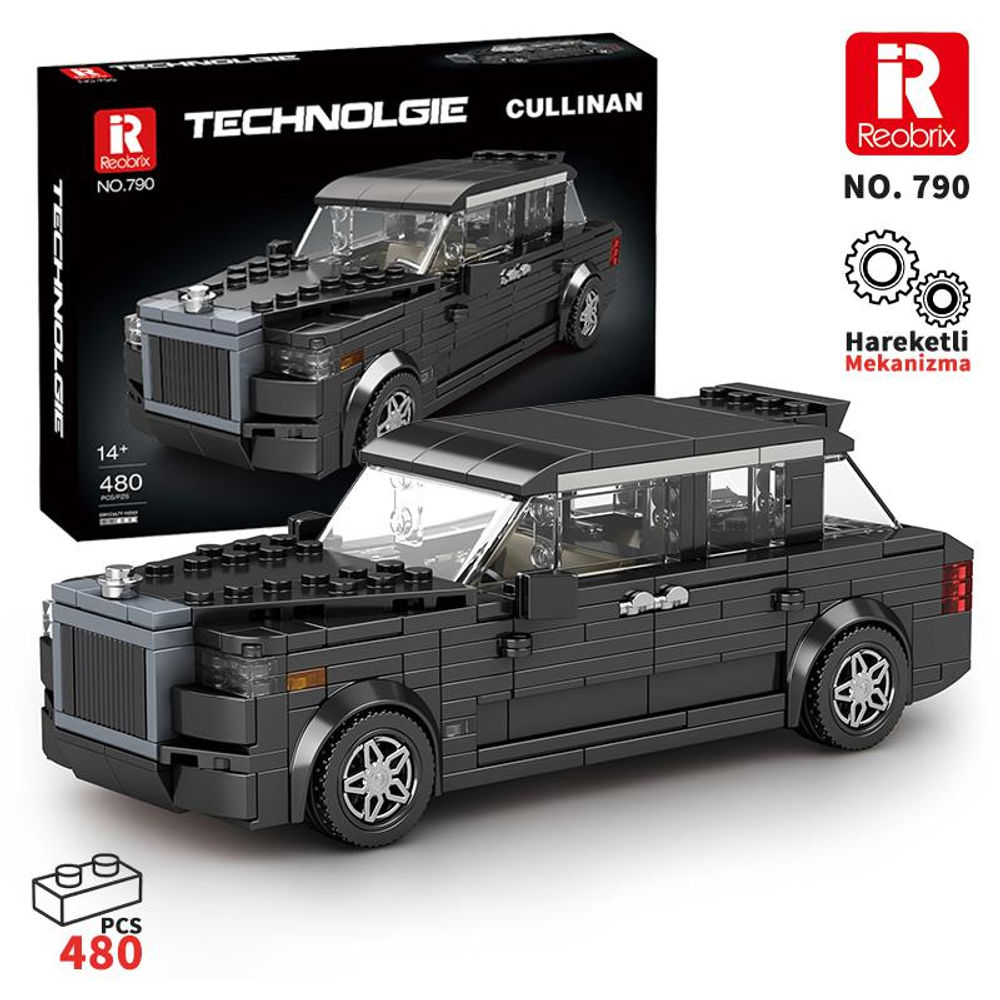Siyah Lego SUV ve Türkçe yazılı ambalaj.