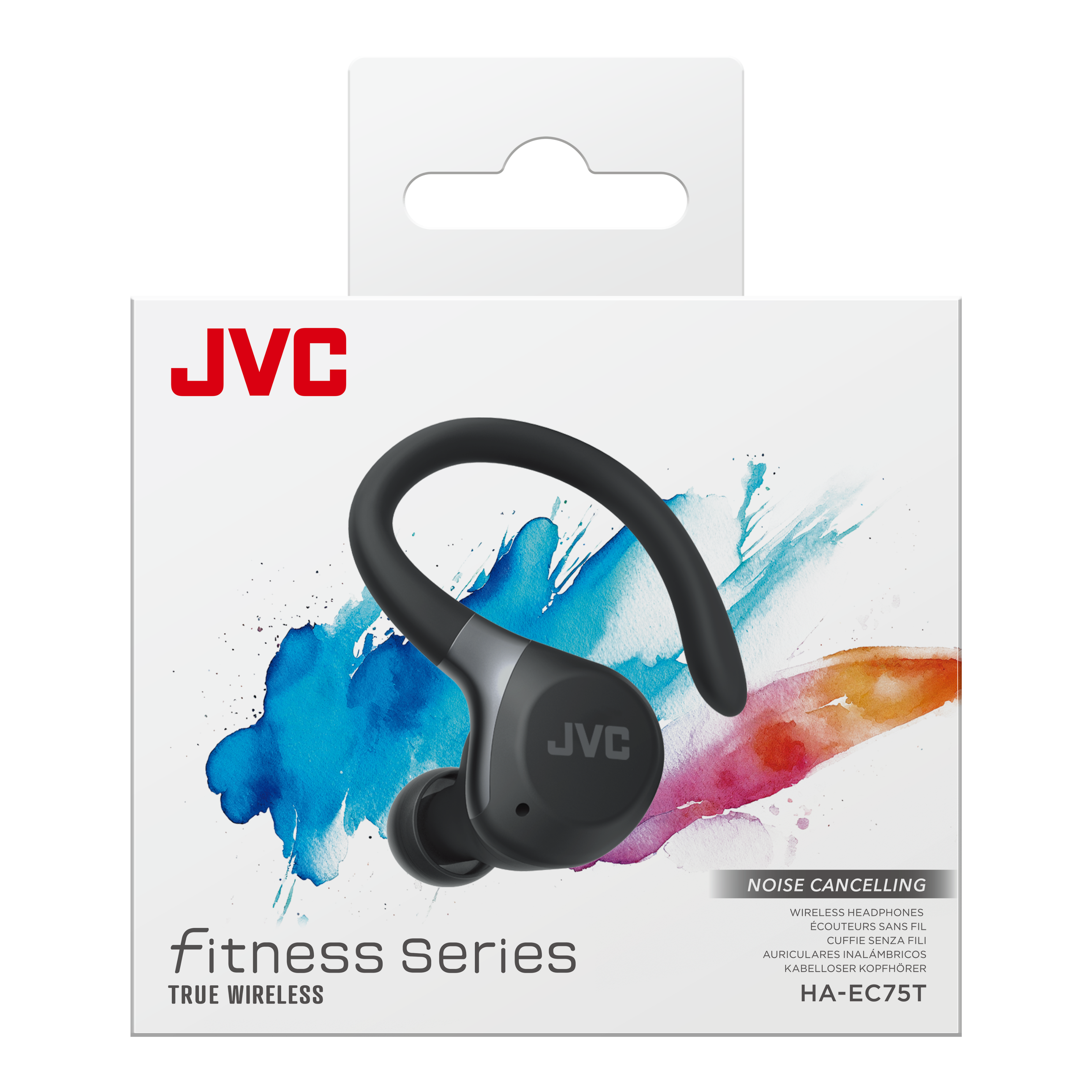 Auricolari JVC Fitness Series true wireless con cancellazione del rumore.