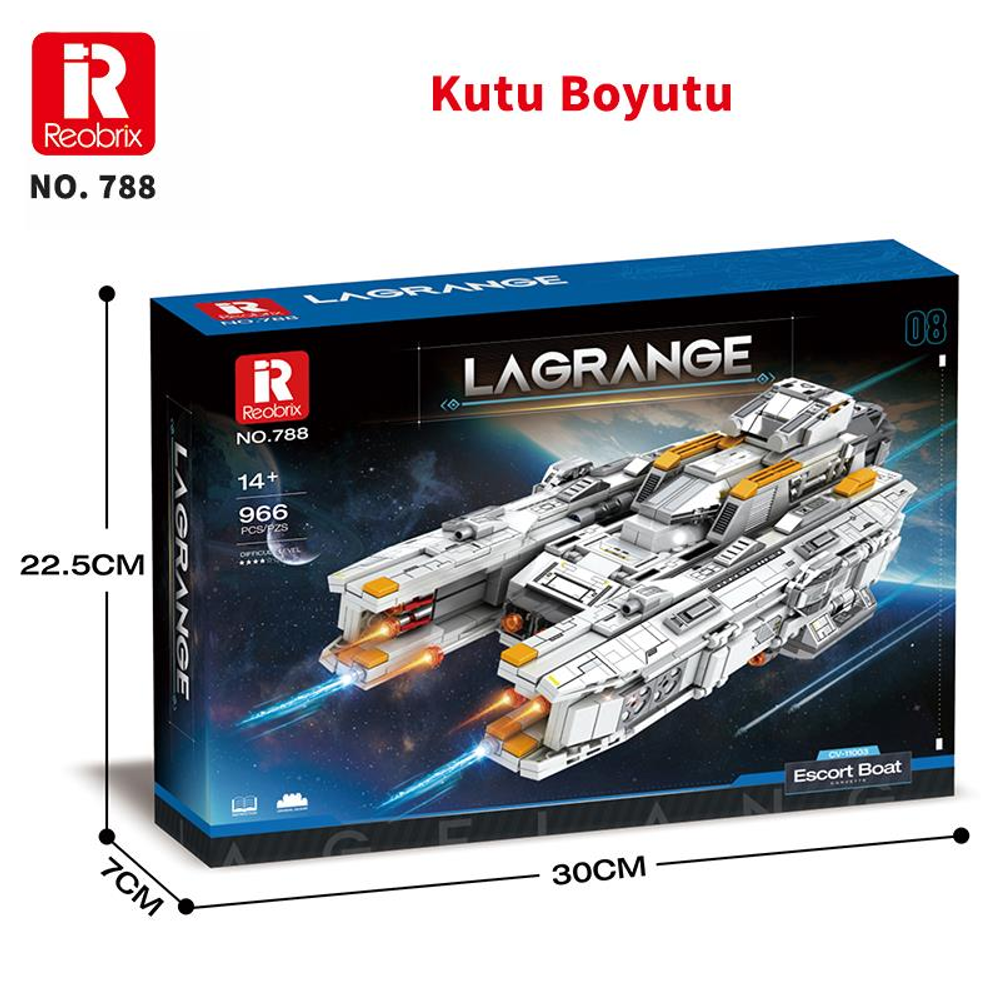 Reobrix No. 788 Lagrange Escort Boat modeli kutusu, 30x22,5x7cm.