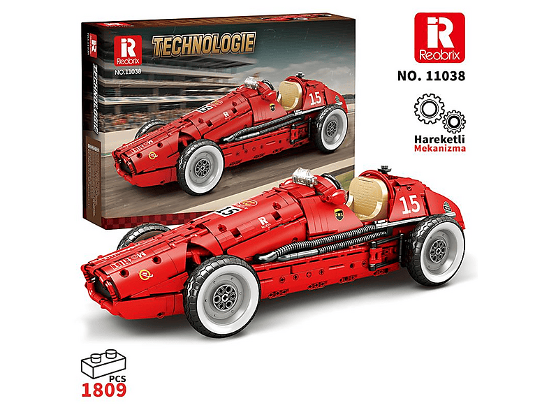 REOBRIX Technic Ferrari 500 F2 Araba 1809 Parça 11038