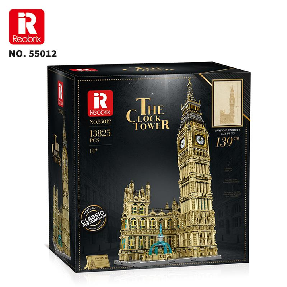 Reobrix yapım seti: Big Ben, 13825 parça, 139cm boyunda, detaylı replika.