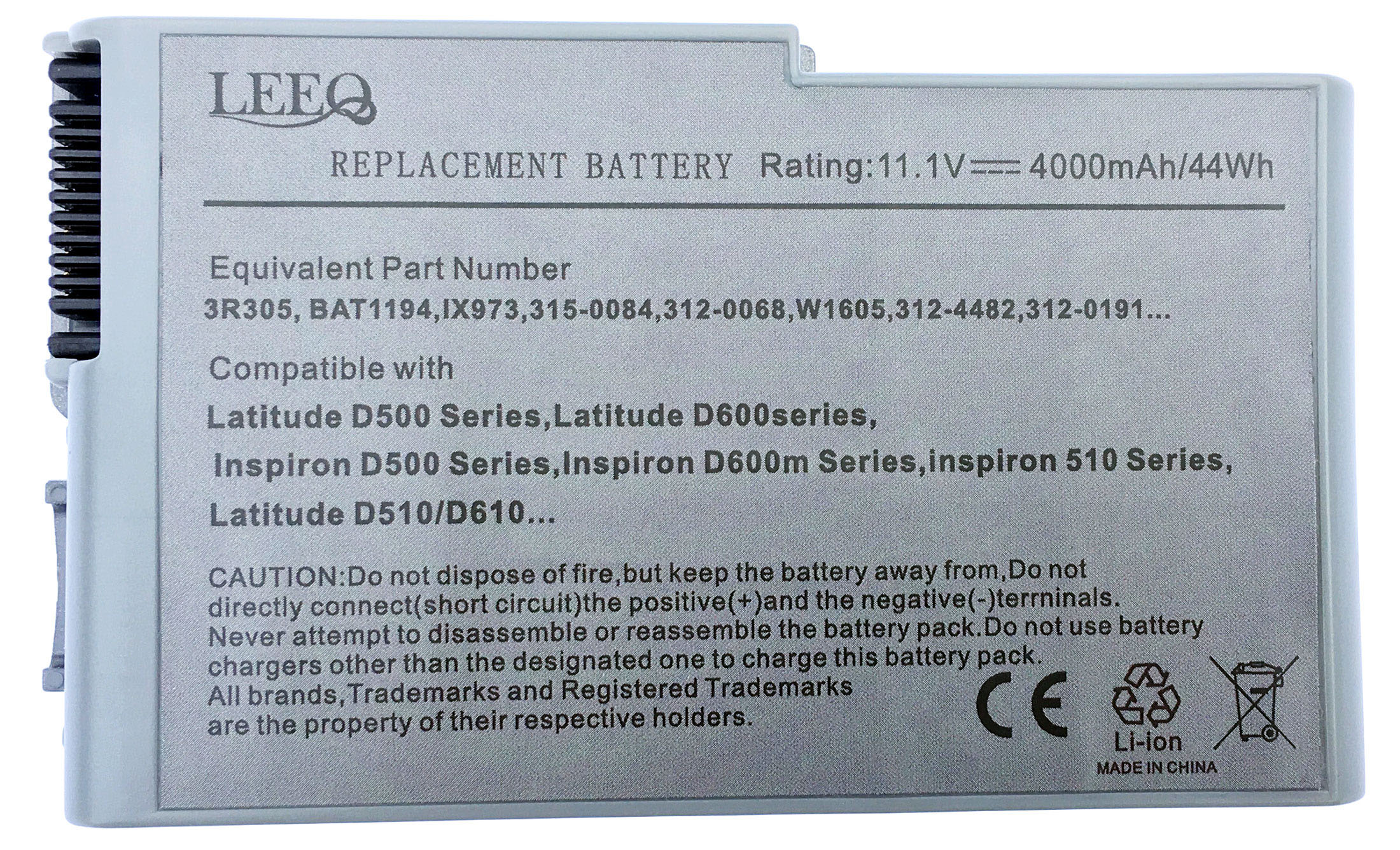 Bateria do laptopa LEEQ, 11.1V 4000mAh. Kompatybilna z Latitude/Inspiron.