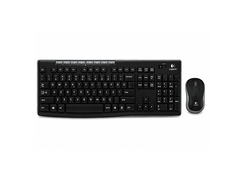 LOGITECH MK270 920-004525 Kablosuz Klavye ve Mouse Seti Siyah