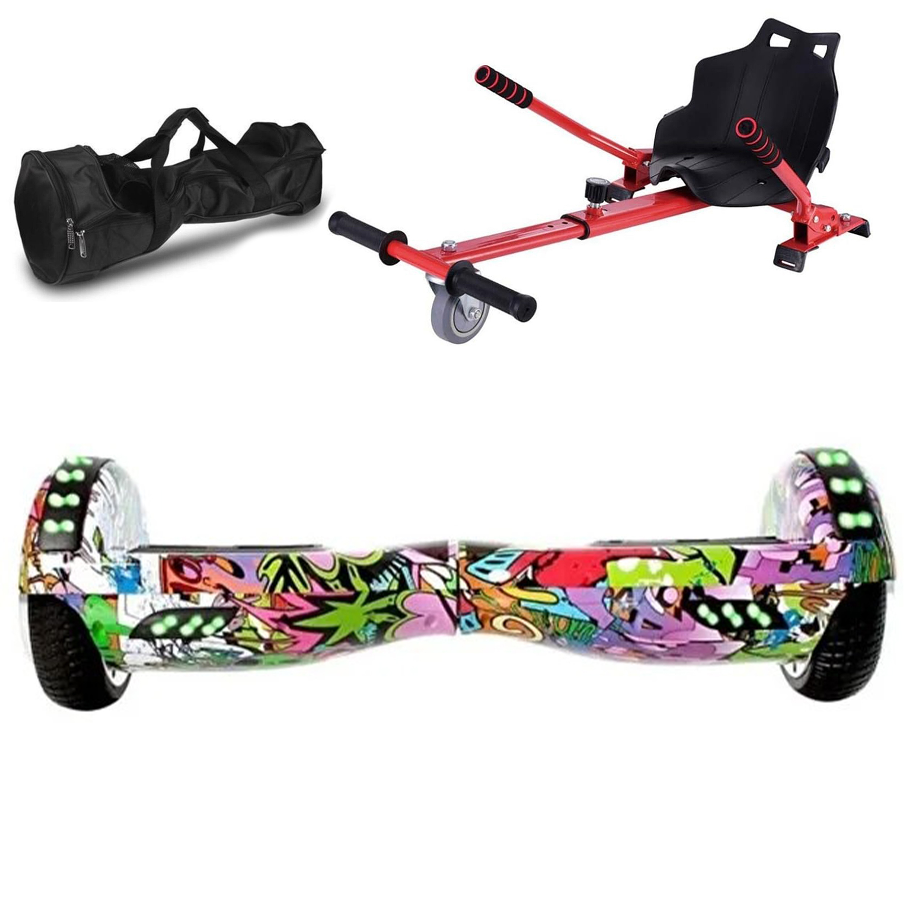 CITYMATE Elektrikli Kaykay Scooter Akıllı Denge + HoverKart + Çanta Full Ledli Extrem Paket Hoverboard