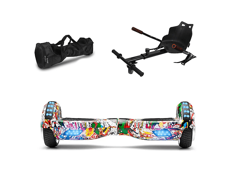 CITYMATE Elektrikli Kaykay Scooter Akıllı Denge + HoverKart + Çanta Full Ledli Extrem Paket Hoverboard