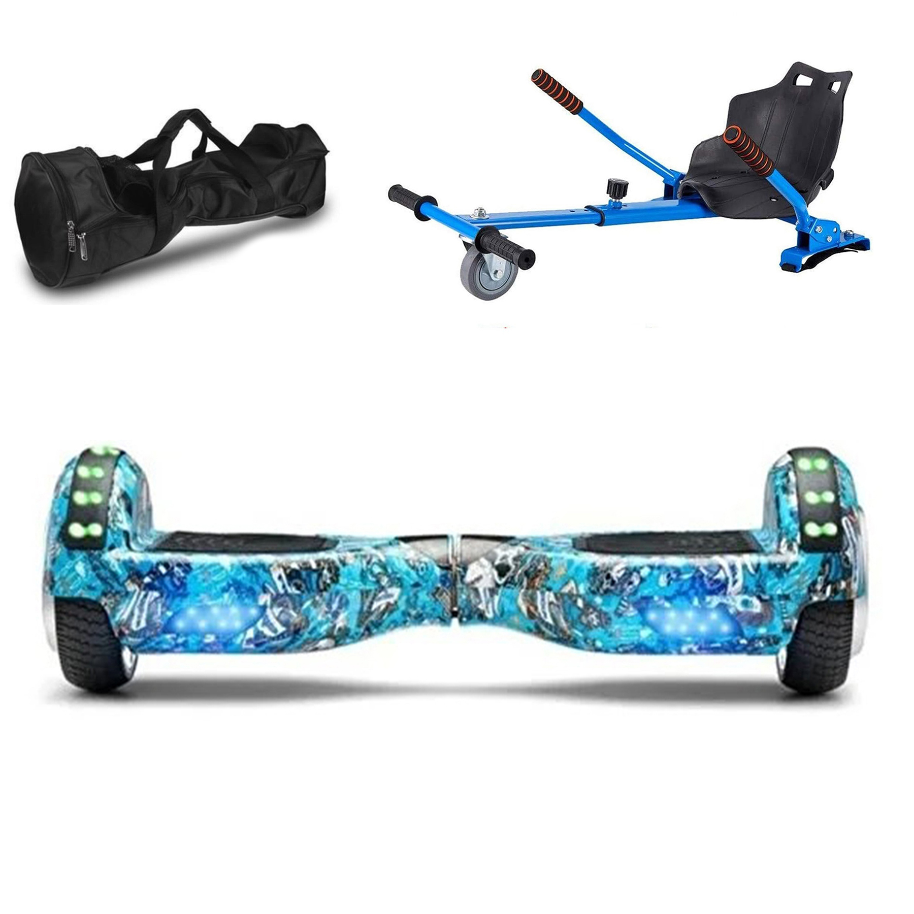 CITYMATE Elektrikli Kaykay Scooter Akıllı Denge + HoverKart + Çanta Full Ledli Extrem Paket Hoverboard