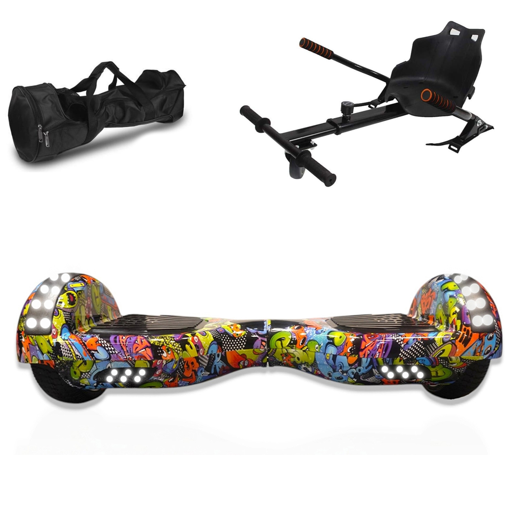 CITYMATE Elektrikli Kaykay Scooter Akıllı Denge + HoverKart + Çanta Full Ledli Extrem Paket Hoverboard