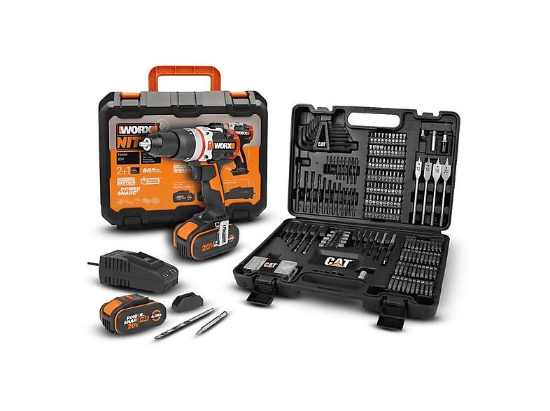 WORX DA01903 201 Parça Vidalama Uç Seti WX354.4SET 20V 4.0Ah Li