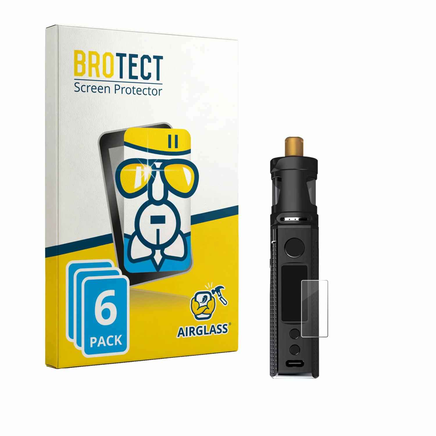 BROTECT 6x Schutzglas Panzer Folie Glas klar Schutzfolie (für Innokin LiMAX  Kit)