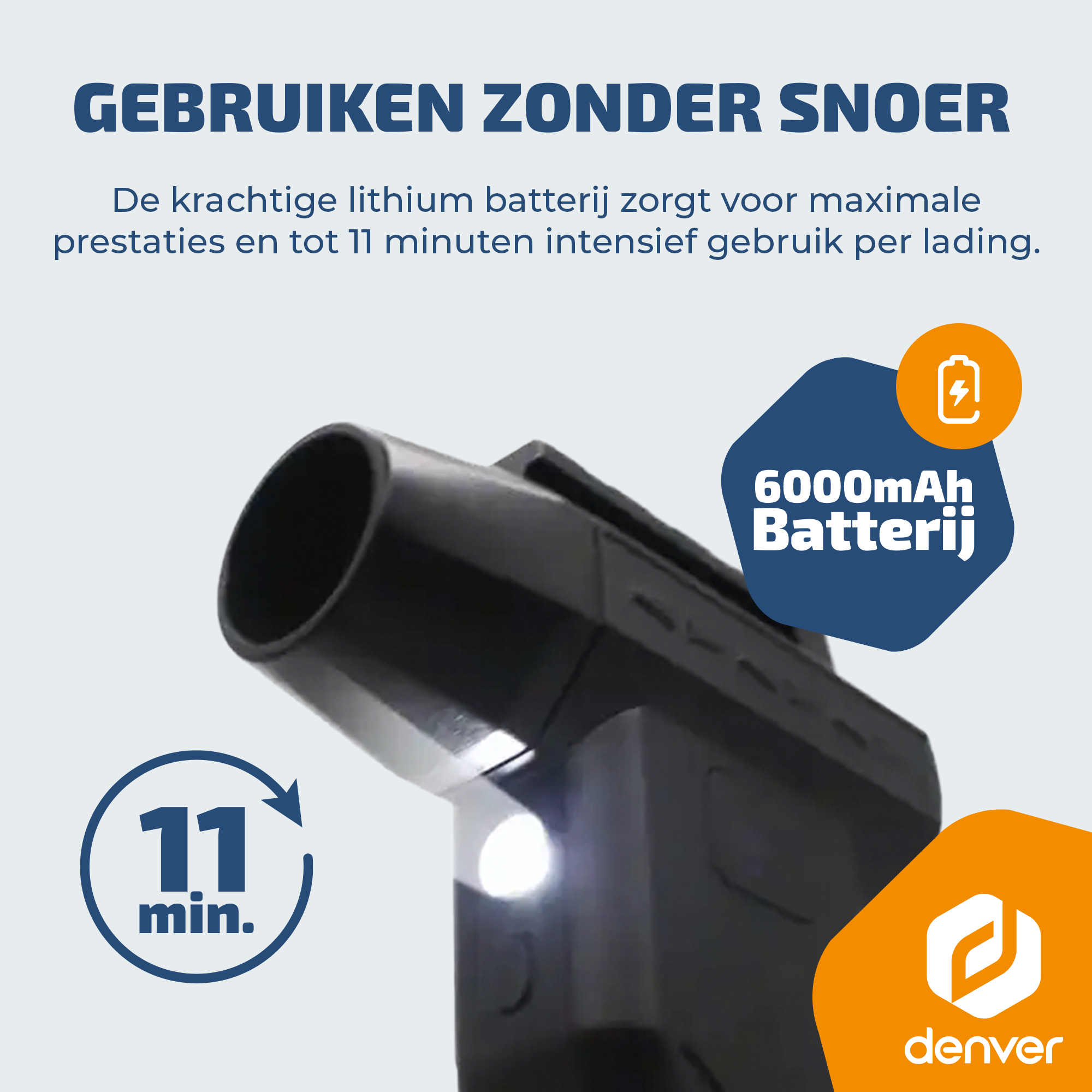 A black device with text about 6000mAh battery and 11 min. runtime.