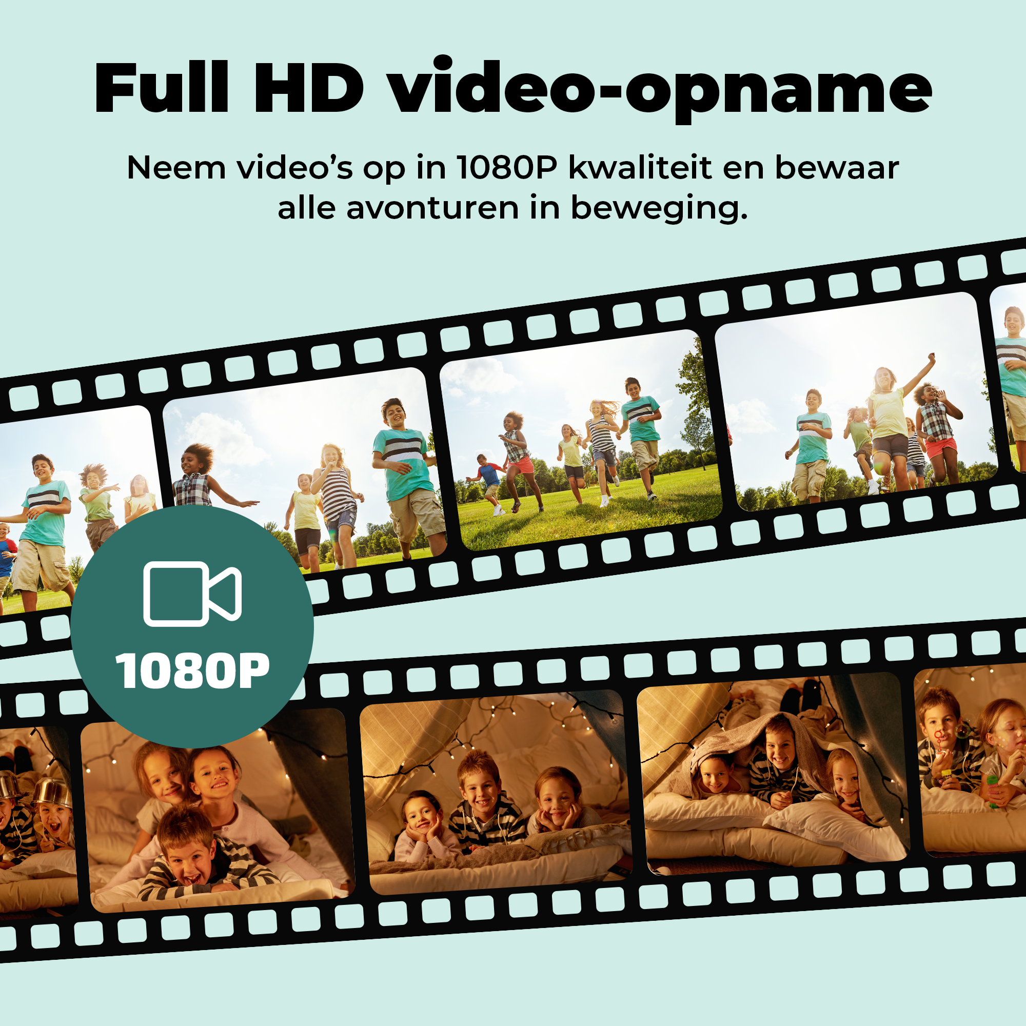 Children playing outdoors and in a tent. 1080P video recording.