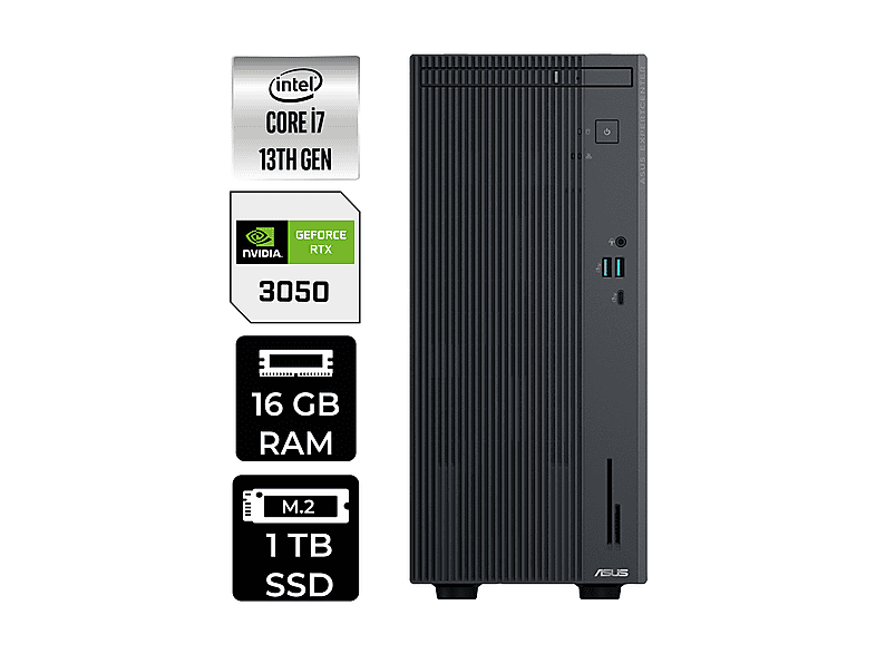 ASUS EC P500MV RTX3050 6GB P500I7136216512B0DP422 PER4 Bellek Intel Core i7-13620H 16 GB RAM 1 TB SSD FreeDOS Masaüstü Bilgisayar