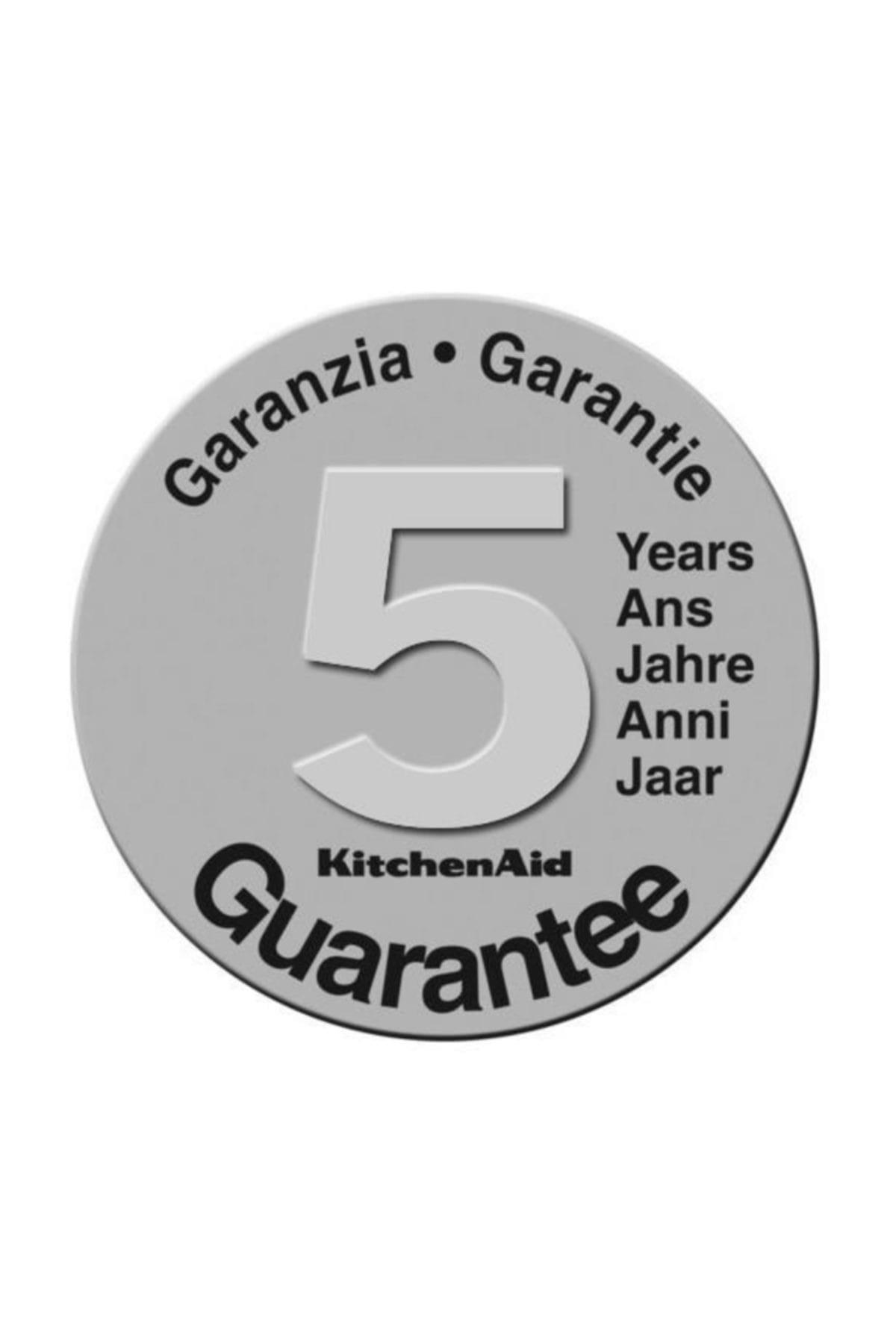 Szara pieczęć z cyfrą 5 i tekstem na 5 lat gwarancji.
