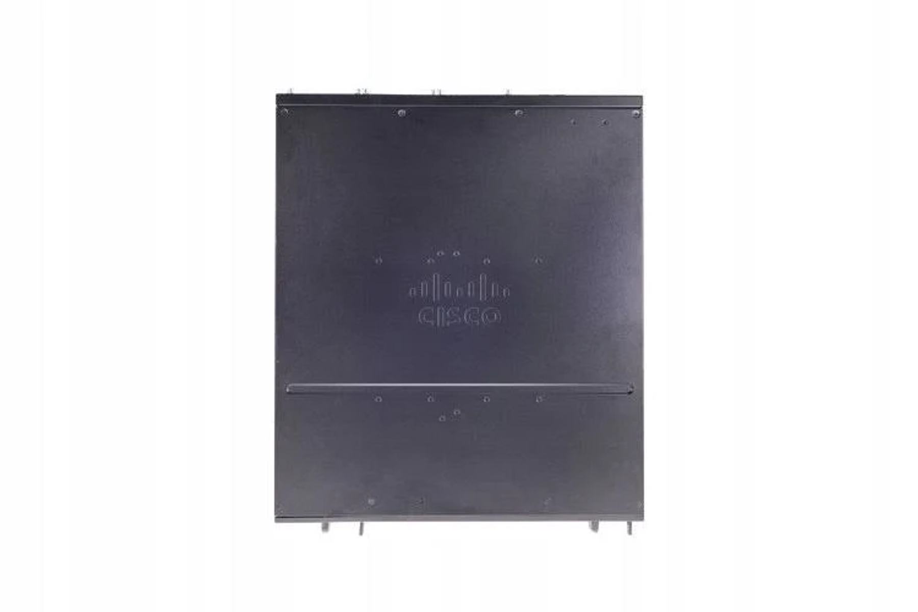 Ein dunkelgraues Cisco Servergehäuse mit zentriertem Logo auf der Vorderseite.