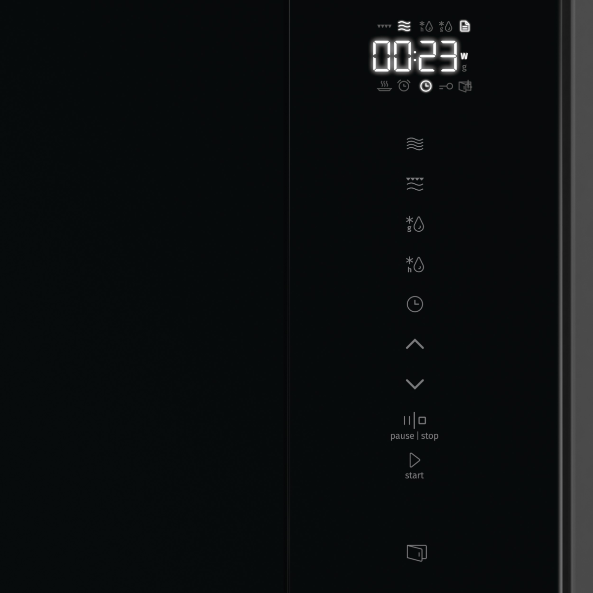 Digitale display magnetron toont 00:23.