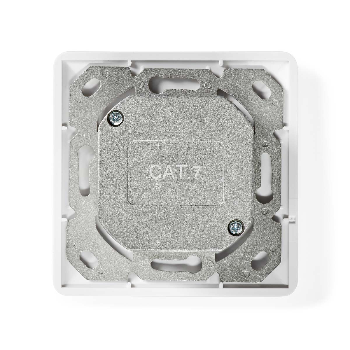 A white frame surrounds a silver plate labeled CAT.7.