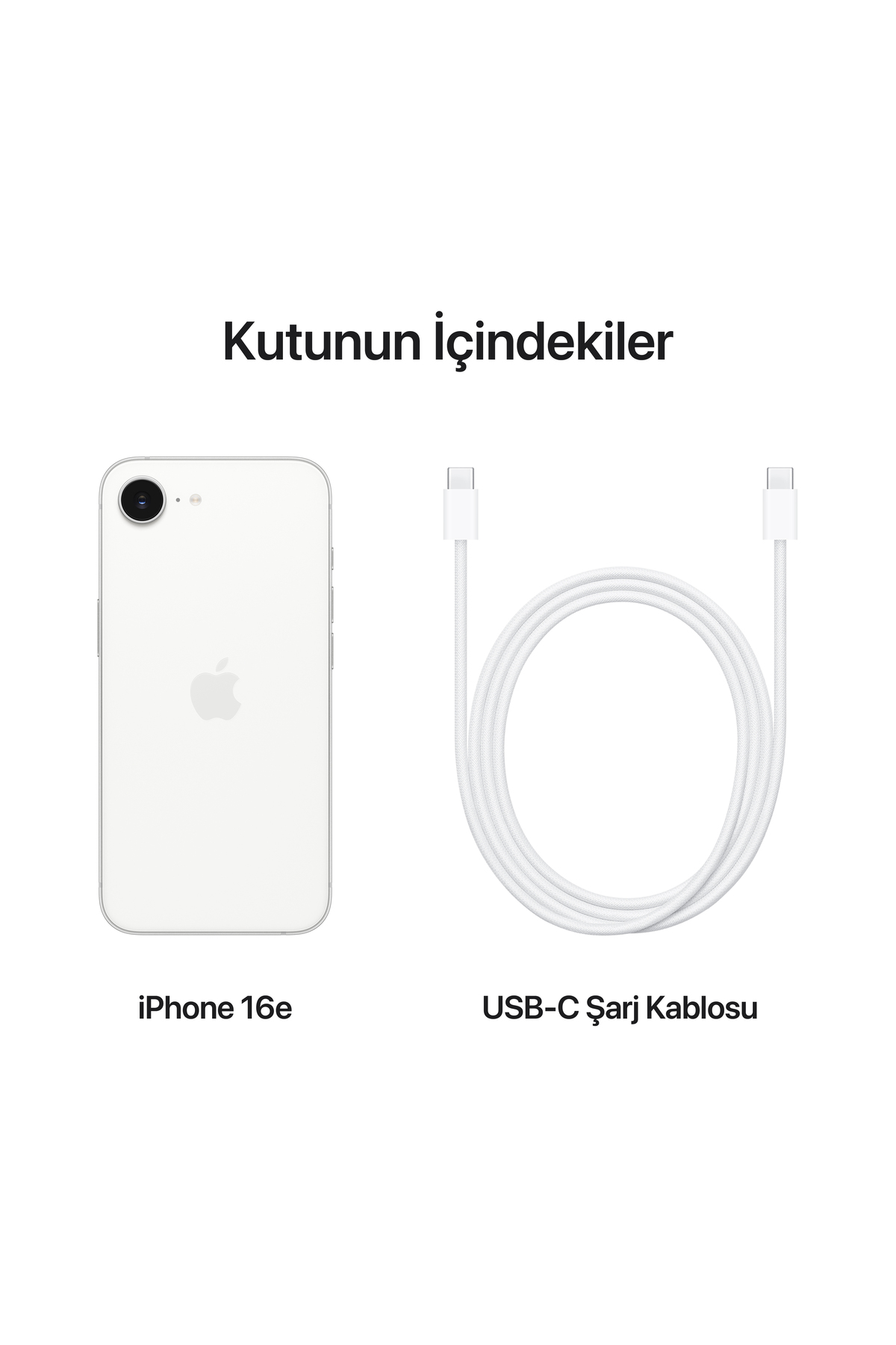 APPLE MD1W4TU/A IPHONE 16E 256GB BEYAZ 8 GB 256 GB Akıllı Telefon