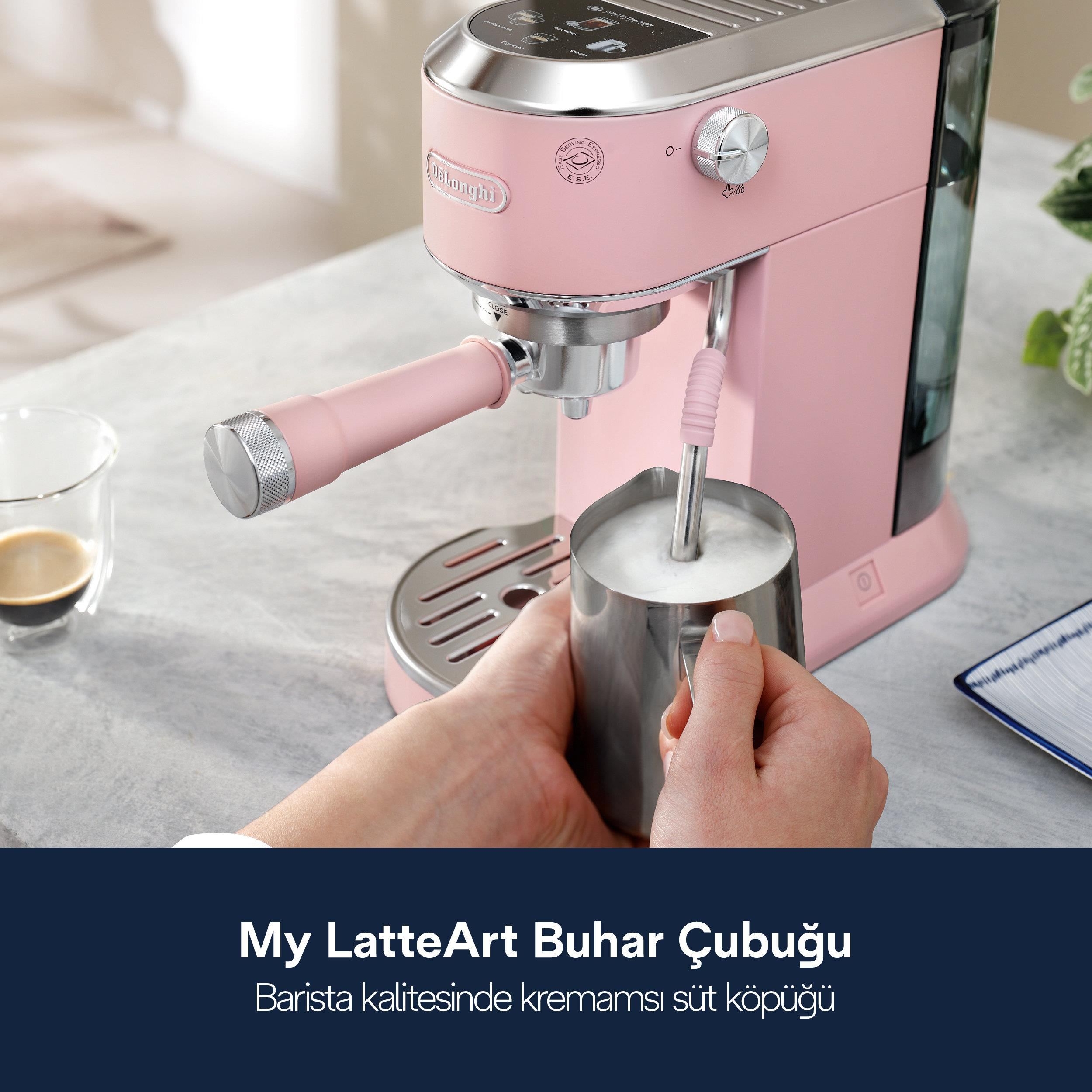 DELONGHI Dedica Duo EC890.PK Manuel Espresso Makinesi Pembe Fiyat